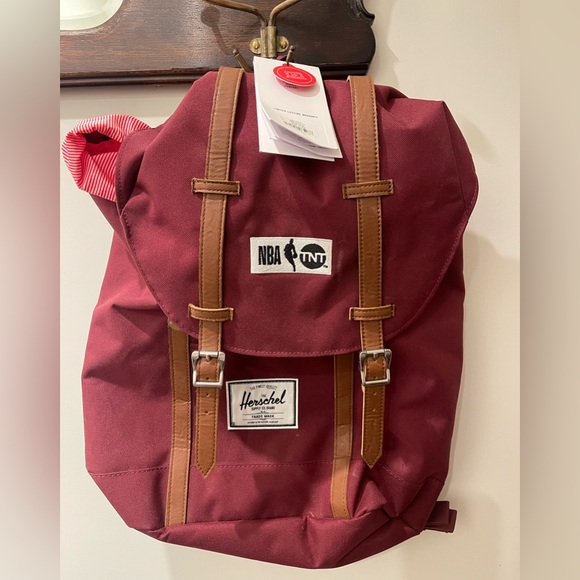 herschel backpack burgandy Herschel Supply Company | Bags | Herschel Supply Company Retreat Burgundy  And Tan Backpack